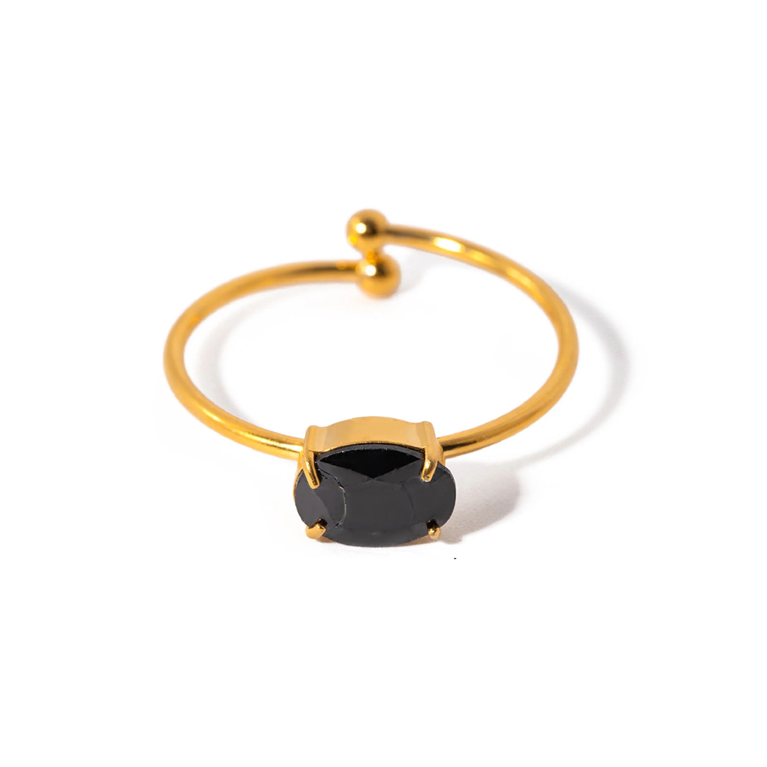 Anel Charlott com Zircônia e Ouro 18K