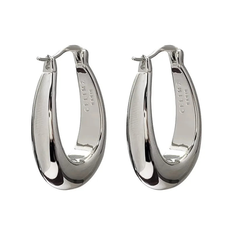 Brincos Oval Vintage de Prata 925 Charlott