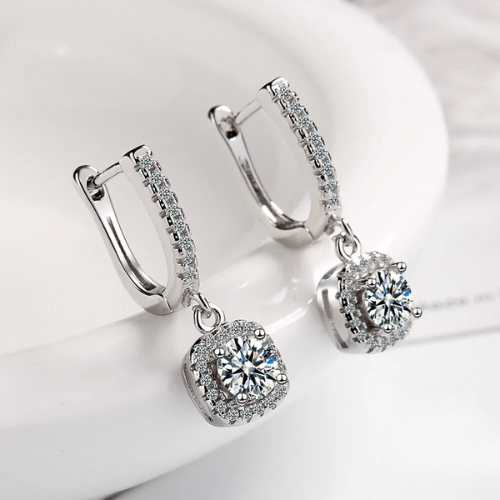 Brincos de Argola Moissanite Charlott