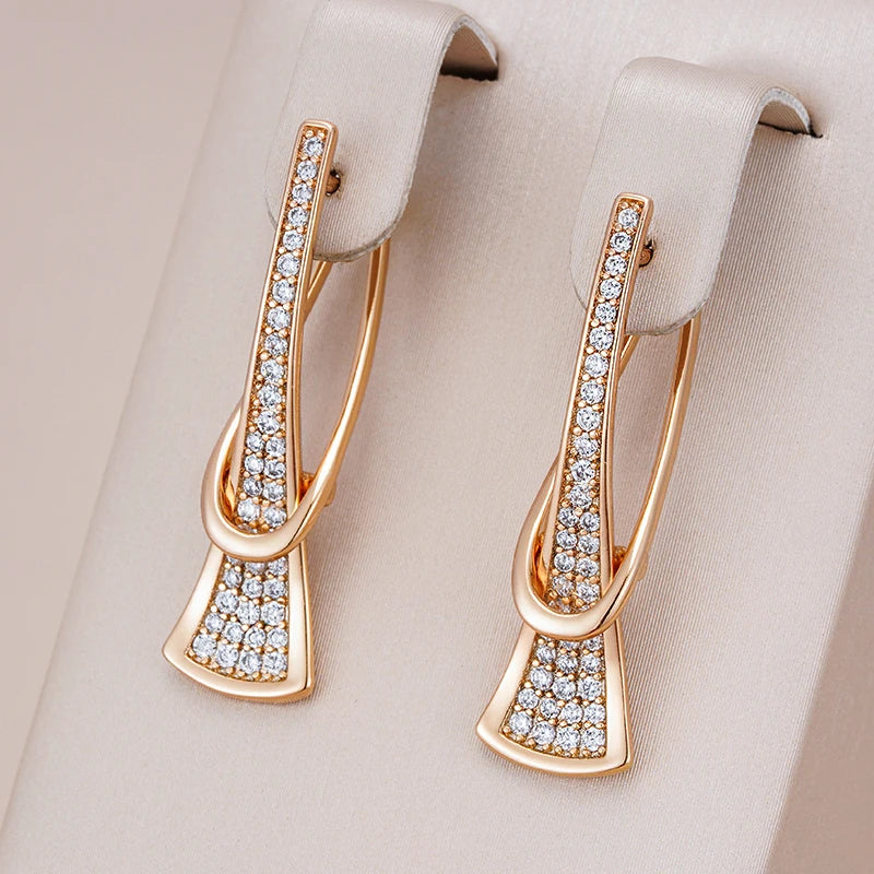 Brincos de Zircão Natural Charlott em Ouro Rosa 585