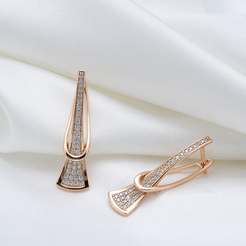 Brincos de Zircão Natural Charlott em Ouro Rosa 585