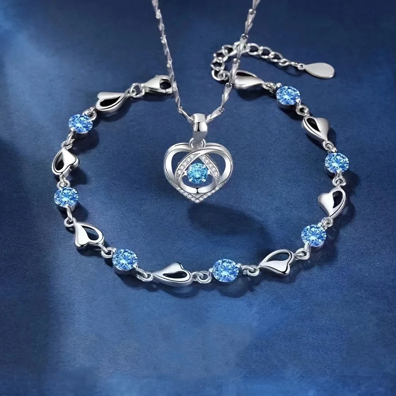 Conjunto de Joias Coração do Oceano Charlott