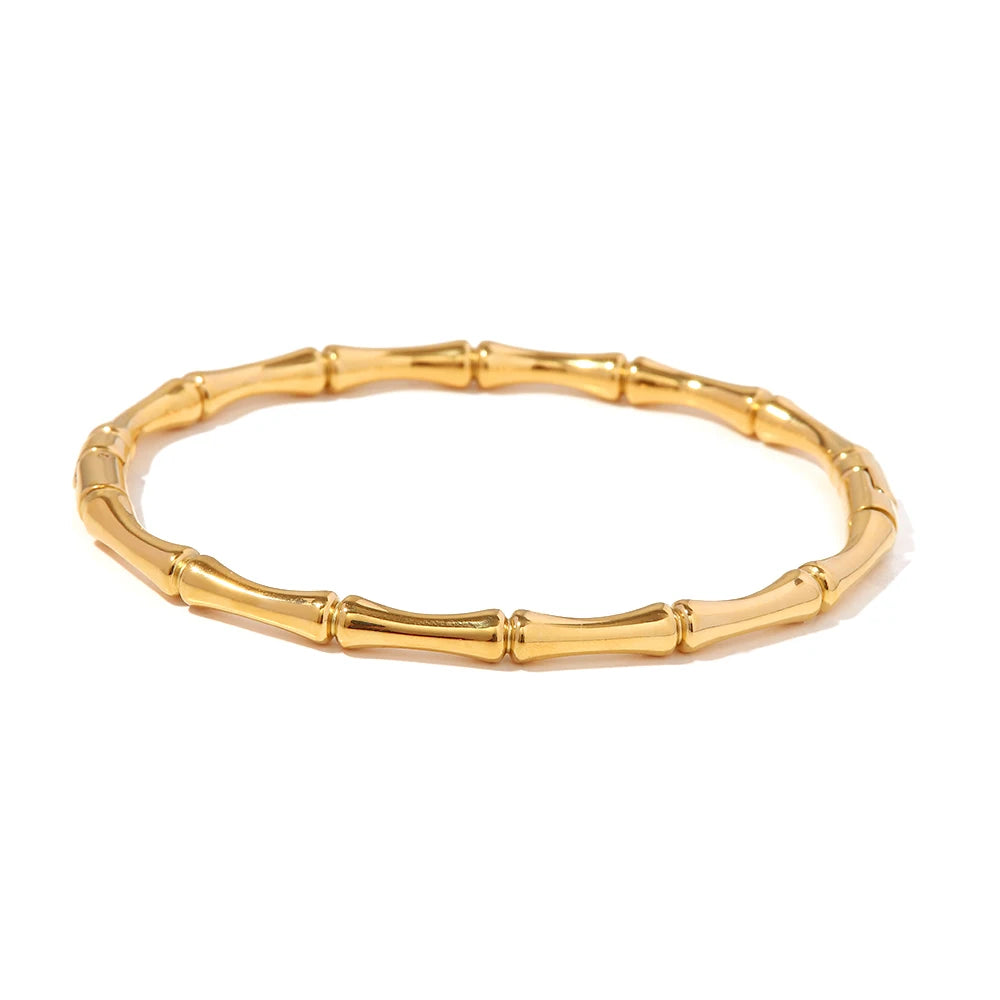 Pulseira Bambu Dourada Charlott em ouro 18K