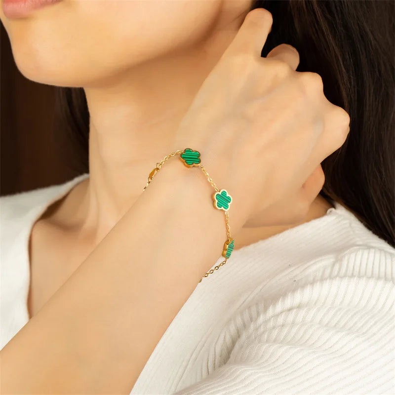 Pulseira Charlott Celestia com Trevo Verde