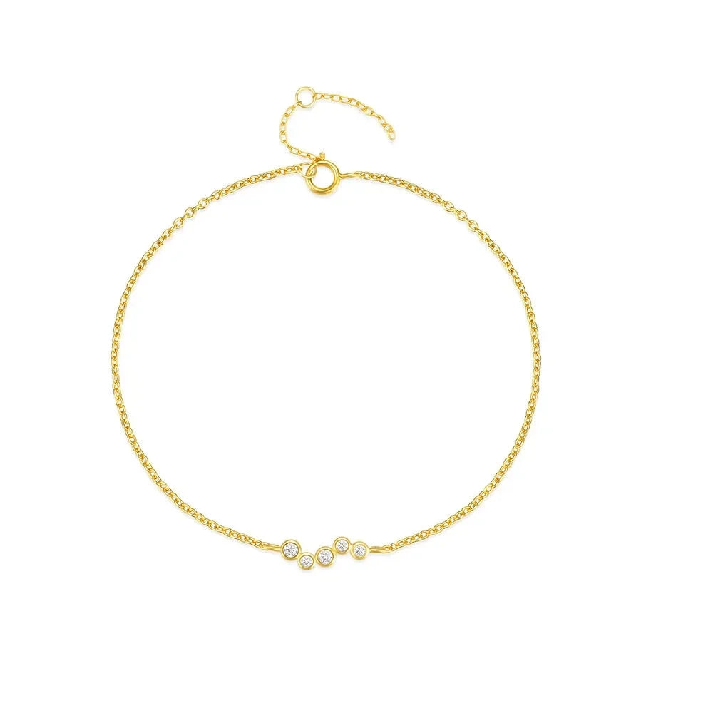Pulseira Charlott de Prata Esterlina com Zircão
