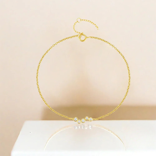 Pulseira Charlott de Prata Esterlina com Zircão