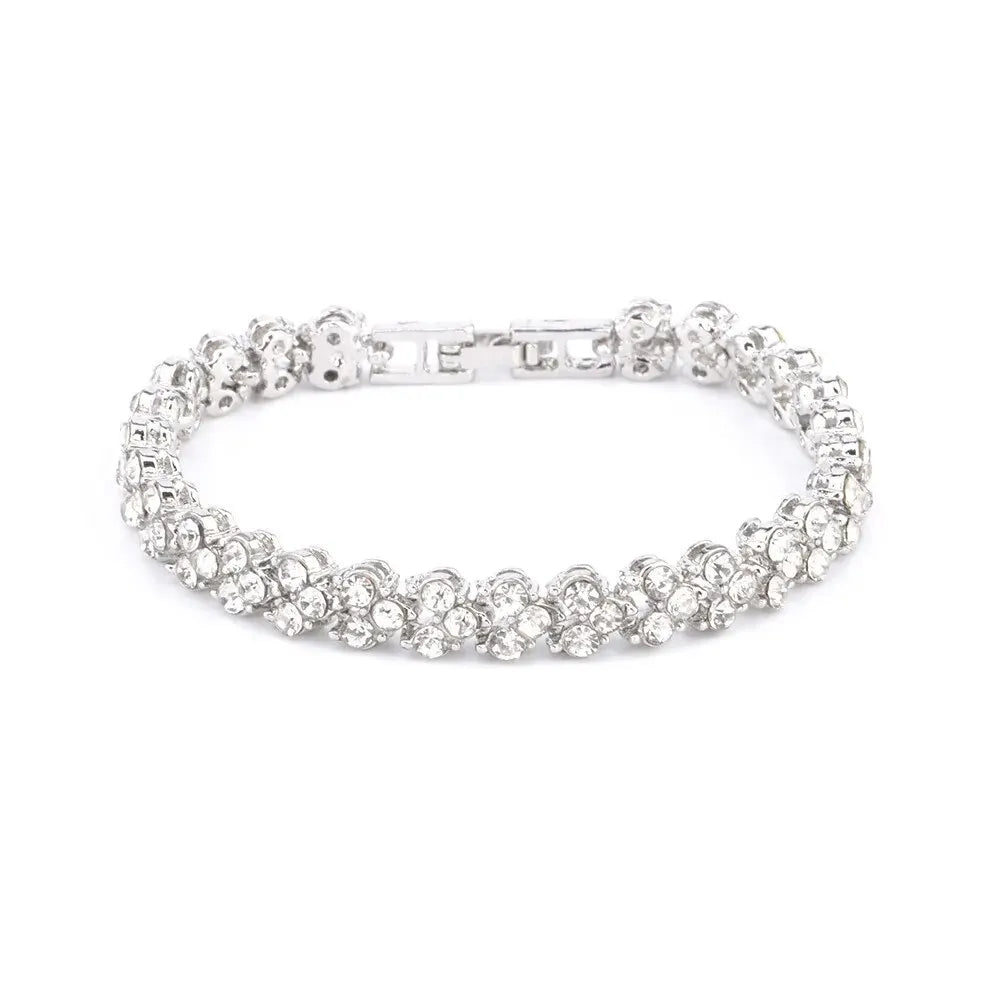 Pulseira Geométrica Charlott com Cristais Luxuosos