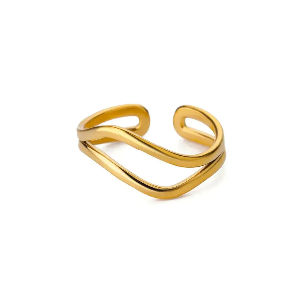 Anel Dourado Minimalista Charlott